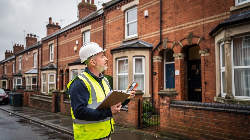 Nottingham Surveyors director James Whitmore conducting a property inspection in Nottingham